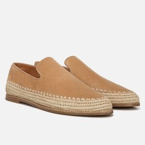 Vince Suede Espadrille Loafers in Tan